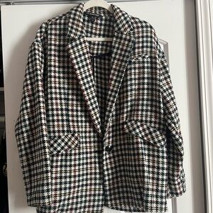 Houndstooth blazer sport coat